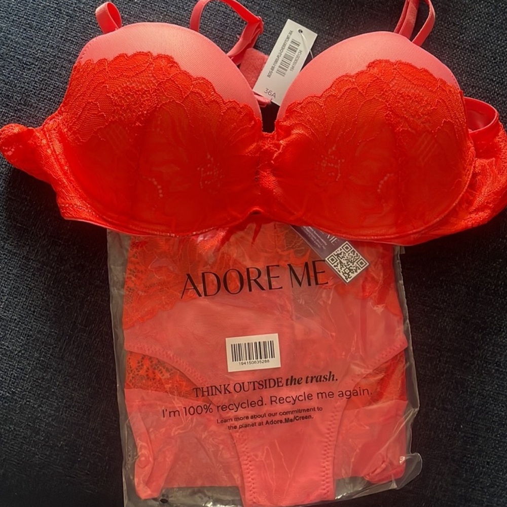 NWT Adore Me Cyla Push Up Bra and Panties